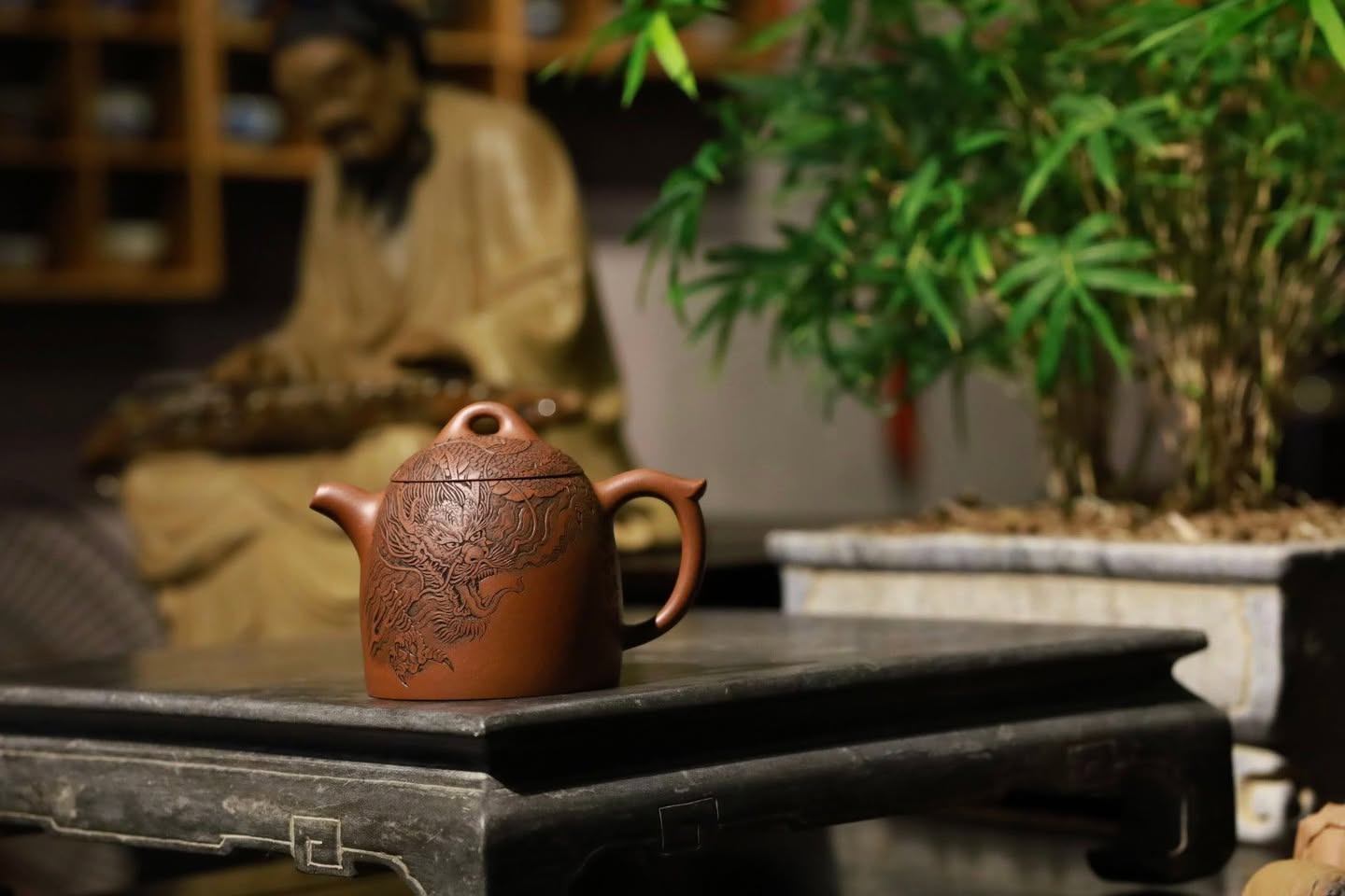 Ấm Long Bàng Tứ Hải · Thanh thuỷ nê 6