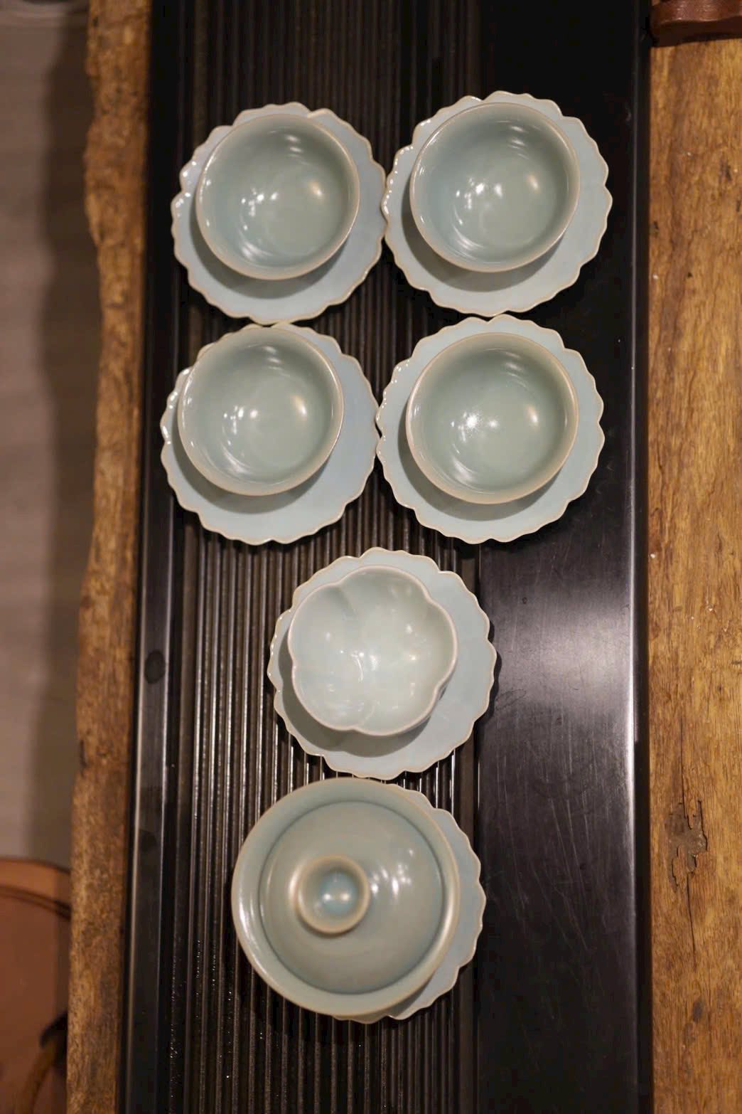 Bộ chén khải nhữ diêu 5
