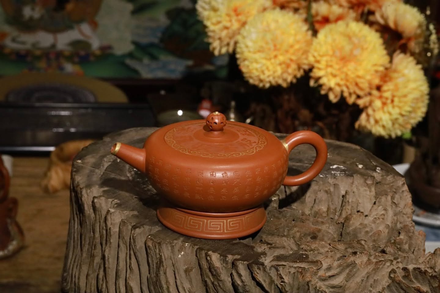 Ấm đầu tuần ấm Tang Trống Hồ · chu sa cũ 2