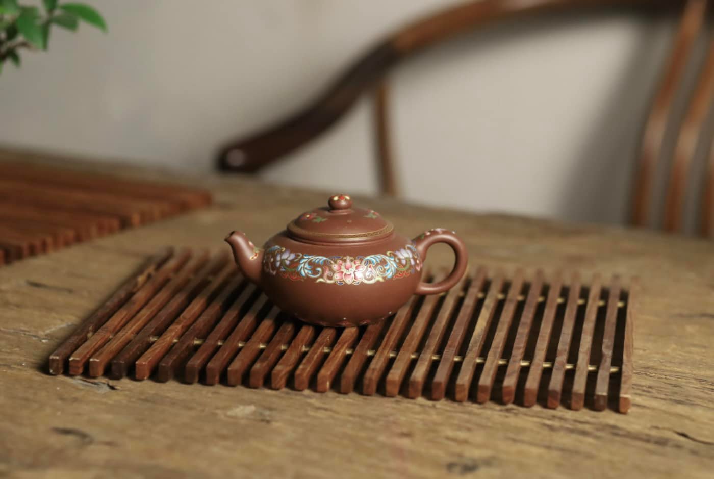 Ấm tử sa pháp lam · tử nê nguyên khoáng